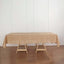 Faux Linen 60"x102" Rectangular Tablecloth Natural - Slubby Textured & Wrinkle Resistant Table Cover