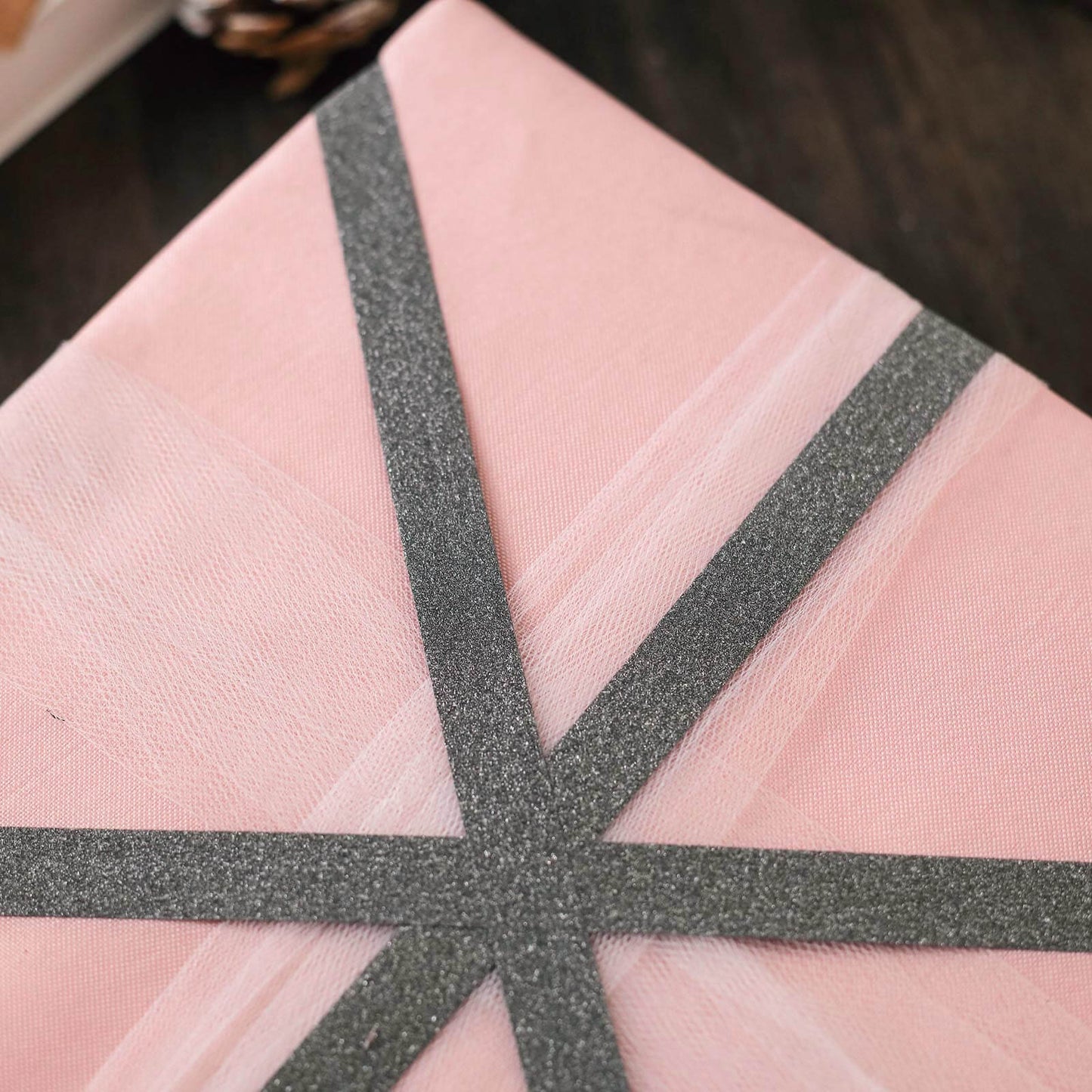 5 Pack 0.5"x5 Yards Charcoal Gray Washi DIY Craft Glitter Tape