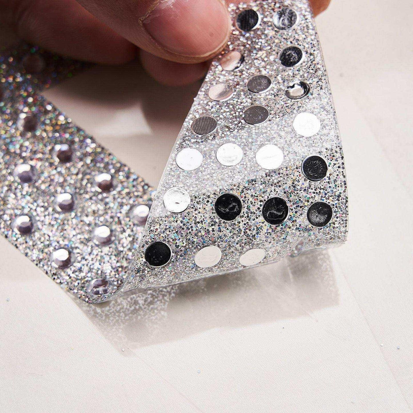 Decorative Rhinestone Alphabet "L" Letter Stickers, Glitter Adhesive Craft Letters Silver DIY Sparkle Embellishments 4"