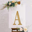 Decorative Rhinestone Alphabet "A" Letter Stickers, Glitter Adhesive Craft Letters Gold DIY Sparkle Embellishments 8"