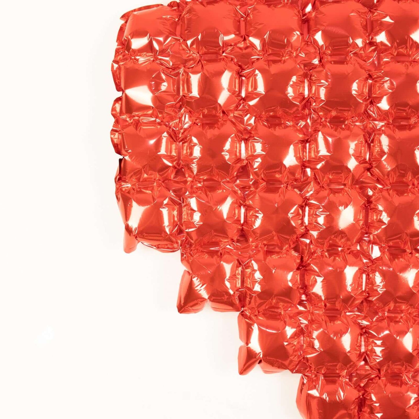 41"x36" Metallic Red Giant Heart Mylar Foil Balloon, Photo Backdrop Balloon Quilt