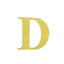 4 Pack 5" Metallic Gold Alphabet Stickers Banner, Customizable Stick on Gold Letters - D