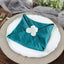 5 Pack Taffeta 20"x20" Napkins Peacock Teal - Accordion Crinkle Dinner Napkins