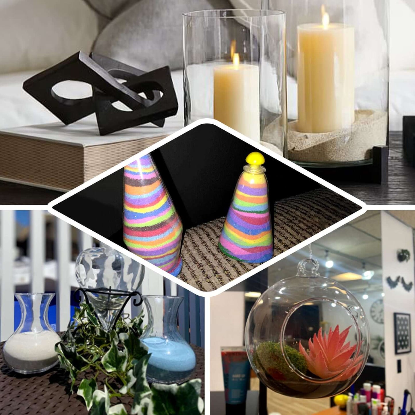 Decorative Sand Vase Filler Lemon Yellow - Perfect for DIY Crafts and Floral Centerpieces 1 Pound