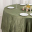 Taffeta 120" Round Tablecloth Dusty Sage Green - Seamless Accordion Crinkle Table Cover