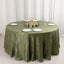 Taffeta 120" Round Tablecloth Dusty Sage Green - Seamless Accordion Crinkle Table Cover