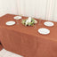 Taffeta 90"x132" Rectangle Tablecloth Terracotta (Rust) - Seamless Accordion Crinkle Table Cover