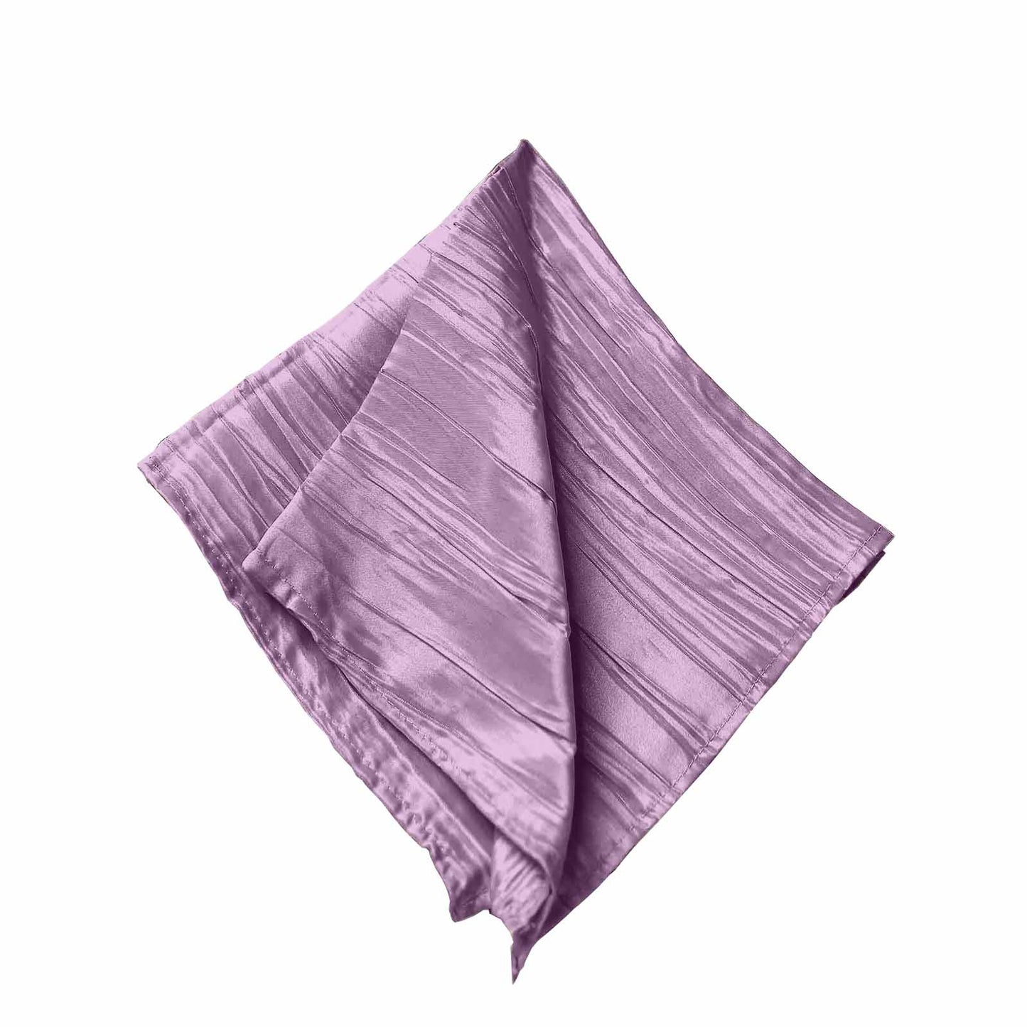 5 Pack Taffeta 20"x20" Napkins Violet Amethyst - Accordion Crinkle Dinner Napkins