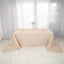 Taffeta 90"x156" Rectangle Tablecloth Beige - Accordion Crinkle Seamless Table Cover