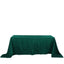 Taffeta 90"x132" Rectangle Tablecloth Hunter Emerald Green - Seamless Accordion Crinkle Table Cover