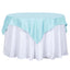 Polyester 54"x54" Table Overlay Square Tablecloth Light Blue - Wrinkle-Resistant & Durable Table Cover