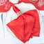 5 Pack Taffeta 20"x20" Napkins Red - Accordion Crinkle Dinner Napkins