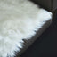 Faux Sheepskin 20" Cushion Cover with Soft Plush Finish White - Stylish Small Shag Area Rug for Events