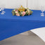 Stretch Spandex 72"x30" Rectangle Table Cover Royal Blue/White Cross Over Design - Two-Piece Fitted Tablecloth with Elastic Foot Pockets