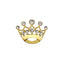 Rhinestone Metal Crown Sash Band Buckle Gold - Glittering Tiara Accent for Weddings & Special Occasions 2"