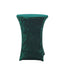 Crushed Velvet Spandex 30" Round Cocktail Table Cover Hunter Emerald Green Smooth Highboy Tablecloth