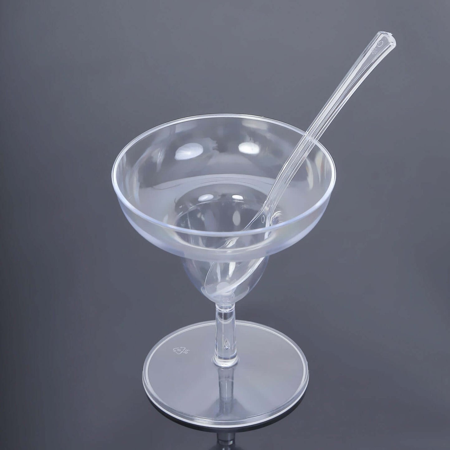 24-Pack Plastic Margarita Glasses Mini Clear with Spoons - Great for Appetizers 2oz