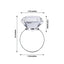 4 Pack Big Crystal Diamond Metal Napkin Holders, Bling Rhinestone Napkin Rings - 2.5"