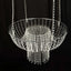 Acrylic Hanging Chandelier Cake Stand with Crystal Drapes - Suspended Round Wedding Cake Swing with 5ft Steel Wire Chains 25"