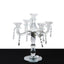Crystal Taper Candle Holder with 5 Arms & Hanging Pendants â€“ Elegant Table Centerpiece 14’’ - Centerpieces
