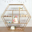 Metal Hexagonal Cake Dessert Display Stand Gold for Balloons Floral Installations & Event Decor 4ft