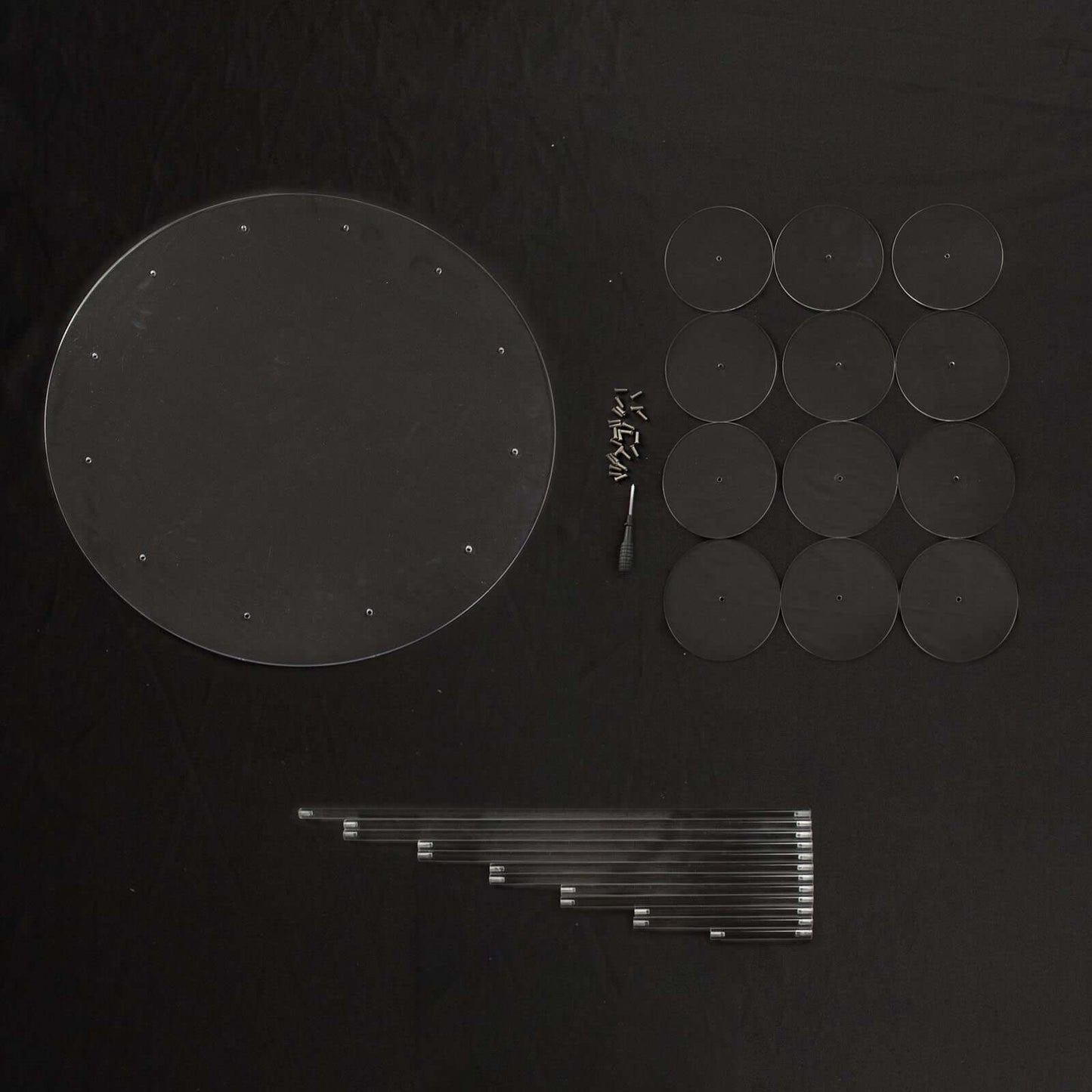 Acrylic Cake Stand with 12-Arm Tiered Cupcake Holders Clear - Easy Assembly Multi-layer Dessert Display Centerpiece Tower for Weddings Gala Events & Celebrations 29"