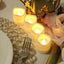 12-Pack LED Votive Candles Classic White Design - Reusable Flameless Battery Operated Lights