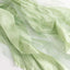 5 Pack Chiffon Satin Chair Sashes Sage Green - Easy to Install Ruffled Curly Willow