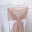 5 Pack Chiffon Chair Sashes Dusty Rose - Soft & Lightweight Designer Chair Bows 22"x78"