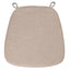 Natural Burlap Chair Cushion with Soft 2" Thick Pad and Ties - Rustic Removable Cover for Chiavari Chairs