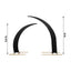 Set of 2 Black Spandex Half Crescent Moon Backdrop Stand Covers, Custom Fitted Wedding Arch Cover for Curved Arbor Flower Balloon Frame