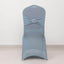 Spandex Chair Cover with Silver Rhinestone Buckled Sash Band Dusty Blue - Stretch Fitted Slipcover