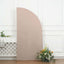 7ft Matte Nude Spandex Half Moon Chiara Backdrop Stand Cover, Custom Fitted Wedding Arch Cover