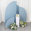 Set of 4 Matte Dusty Blue Spandex Half Moon Chiara Backdrop Stand Covers, Custom Fitted Wedding Arch Covers - 2.5ft,5ft,6ft,7ft
