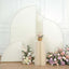 Set of 4 Matte Ivory Spandex Half Moon Chiara Backdrop Stand Covers, Custom Fitted Wedding Arch Covers - 2.5ft,5ft,6ft,7ft