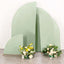 Set of 4 Matte Sage Green Spandex Half Moon Chiara Backdrop Stand Covers, Custom Fitted Wedding Arch Covers - 2.5ft,5ft,6ft,7ft