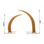 Set of 2 Gold Spandex Half Crescent Moon Backdrop Stand Covers, Custom Fitted Wedding Arch Cover for Curved Arbor Flower Balloon Frame