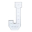 Giant LED Marquee Light Up Letter "J", White 4ft Pre-Cut Foam Board with 10 Warm White Battery Operated LEDs, Glue Gun and Sticks
