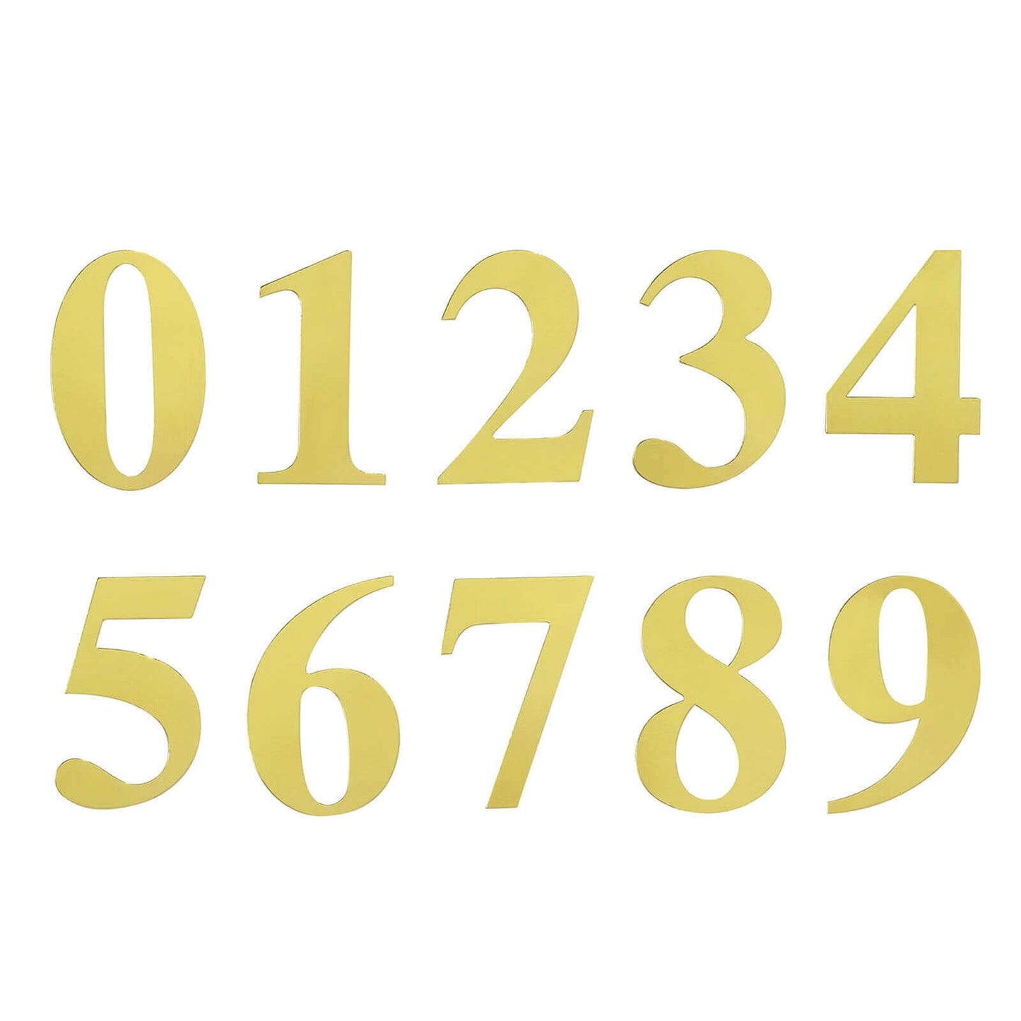 4-Pack Stickers Banner Custom 0-9 Number "7" Design Gold - Milestone Age and Date Stick-On Numbers 5"