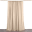 Nude Chiffon Polyester Event Curtain Drapes, Dual Layer Divider Backdrop Curtain Panels with Rod Pockets - 10ftx10ft