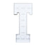 Giant LED Marquee Light Up Letter "T", White 4ft Pre-Cut Foam Board with 10 Warm White Battery Operated LEDs, Glue Gun and Sticks