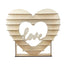 8-Layer Wooden Dessert Display Stand Heart Shaped Double Sided Design Natural - "Love" Cupcake Shelf Table Rack 26"
