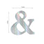 4 Pack 5" Iridescent Alphabet Symbol "&" Sticker Banners, Customizable Stick On Letters
