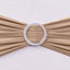 5 Pack Stretch Spandex Chair Sashes Nude - Reusable Chair Bands with Silver Diamond Ring Slide Buckle 5"x14"