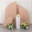 Set of 4 Matte Nude Spandex Half Moon Chiara Backdrop Stand Covers, Custom Fitted Wedding Arch Covers - 2.5ft,5ft,6ft,7ft
