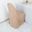 10 Pack Polyester Chair Cover for Banquet Chairs Nude - Stain-Resistant Reusable Slip-On Slipcover