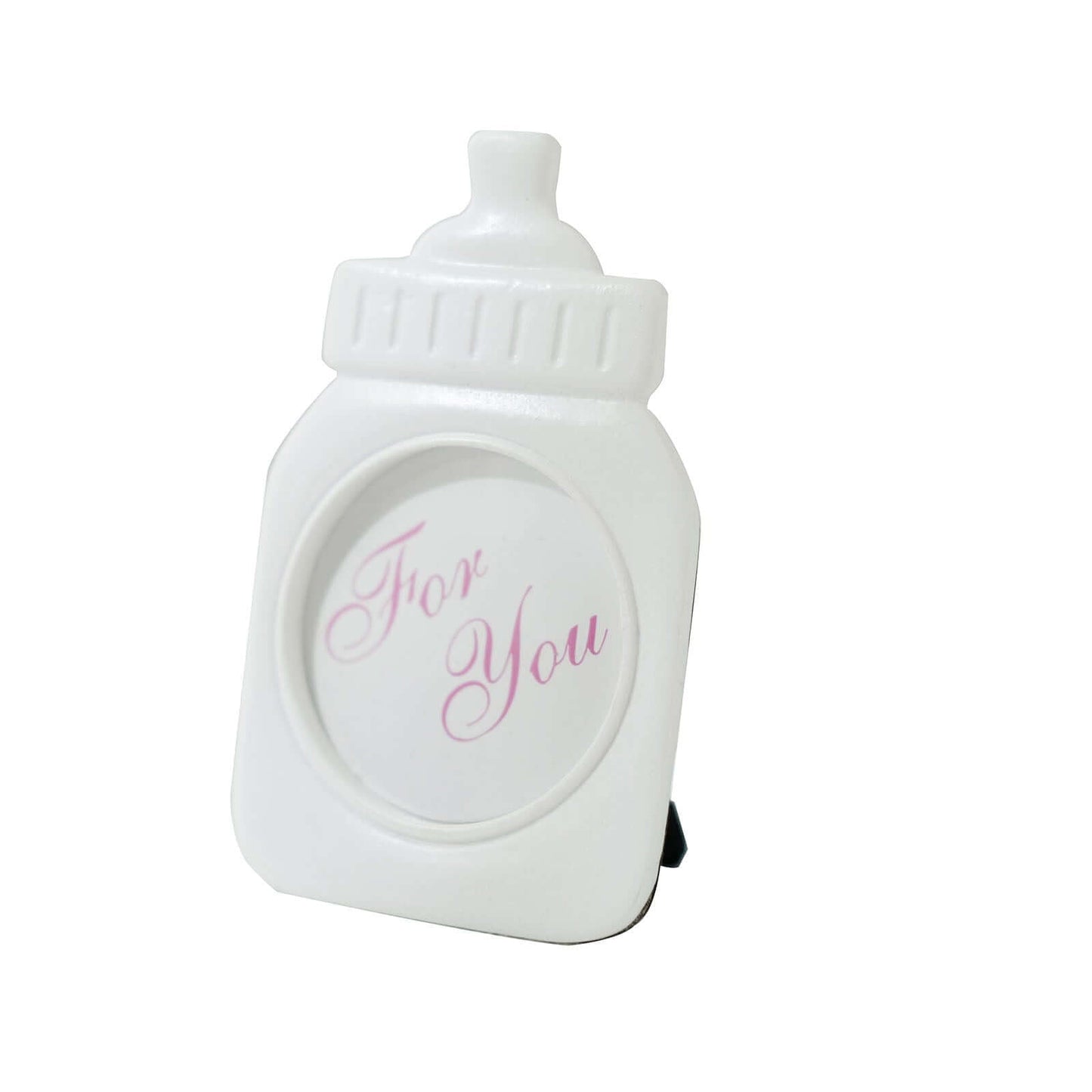 4 Pack White Resin 4" Baby Feeding Bottle Picture Frame Party Favors, Baby Shower Favors, Gender Reveal Party Gifts