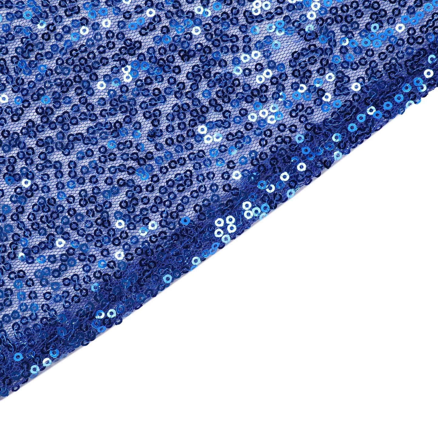Sequin 90"x132" Rectangle Tablecloth Royal Blue - Seamless Sparkly Table Cover