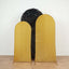7ft Gold Shimmer Tinsel Spandex Chiara Backdrop Stand Cover For Fitted Round Top Wedding Arch