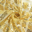 Sequin 120" Round Tablecloth Gold - Seamless Diamond Glitz Design for Glamorous Gatherings